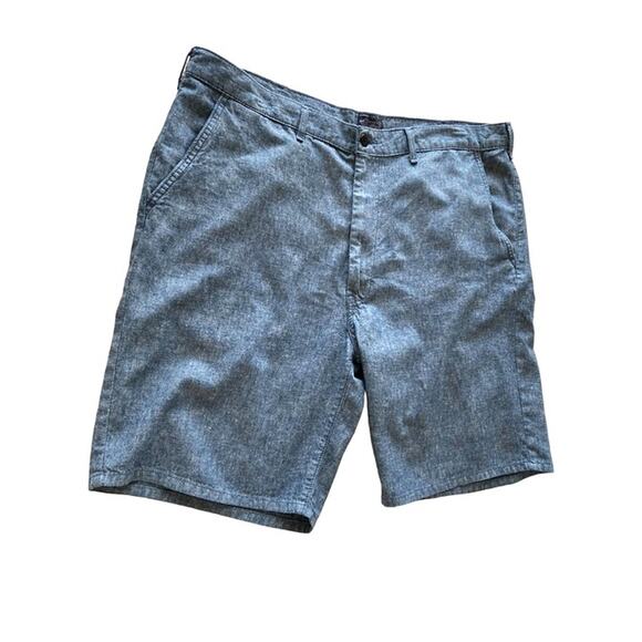 Levi's Strauss & Co Short Linen Chambray Blue‎ Flat Front Chino Men's 40 - Picture 1 of 8
